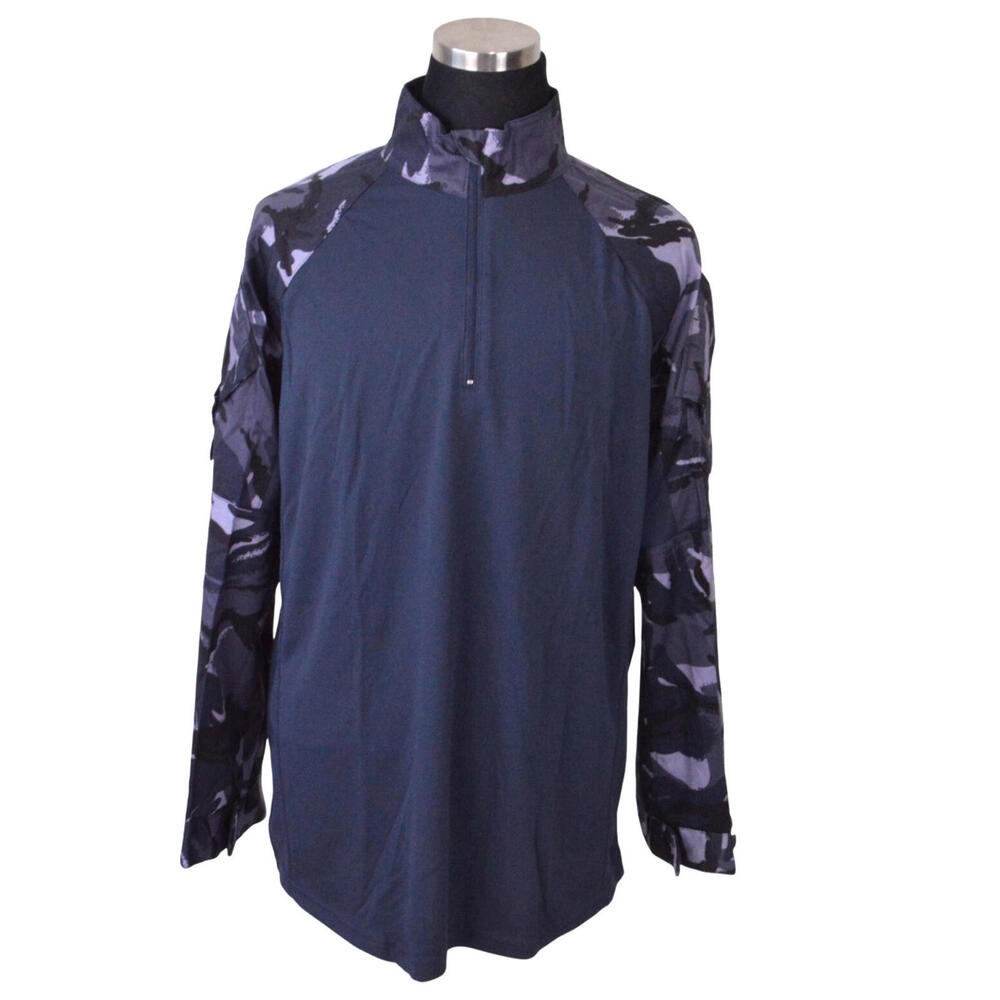 NEW British Army OPFOR Under Armour Shirt UBACS 180/110 L Blue Camo Night Rare